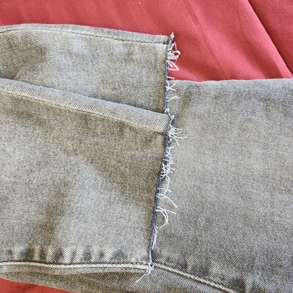 Express NWT 00R Curvy High Waist Washed Black Skinny Jeans Raw Hem Stretch - Picture 13 of 13